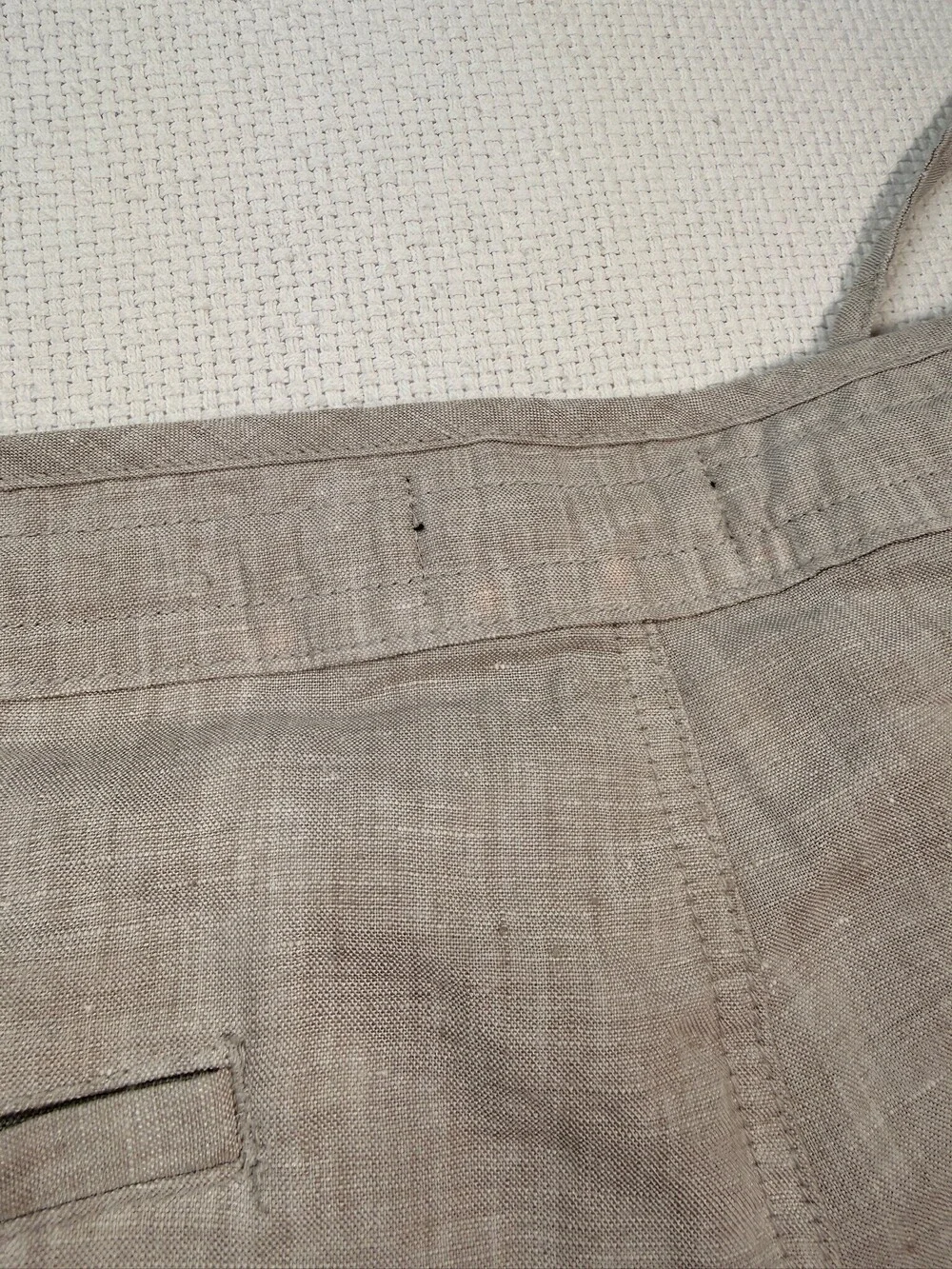 Jos A Bank Reserve Heather Tan Linen Pants Sz 35x30
